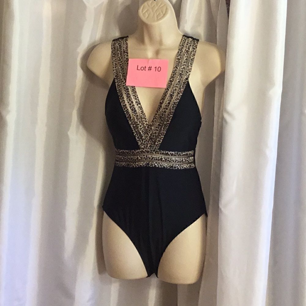 1 piece swim suit in black in size small by SHEIN